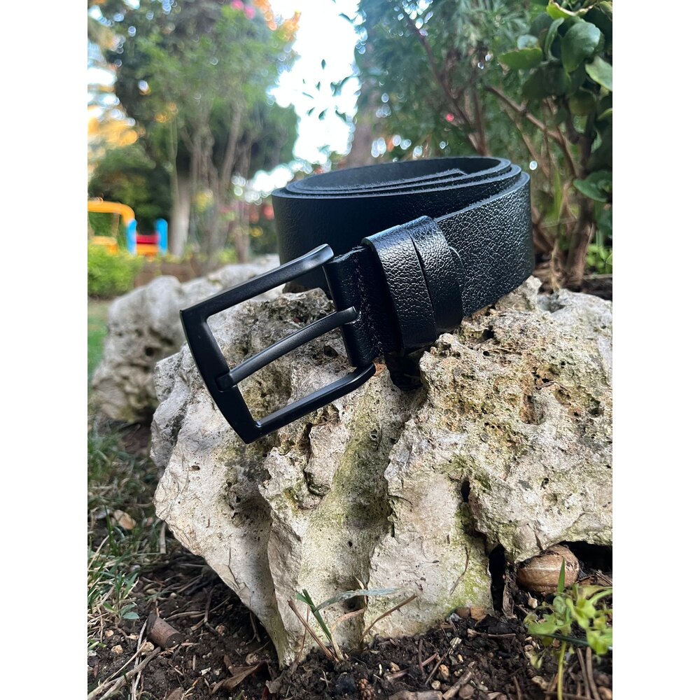 Hakiki Deri Siyah 4cm Kemer