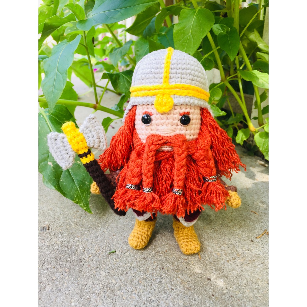 Gimli Mini Amigurumi Dekor - Yüzüklerin Efendisi Mini Seri