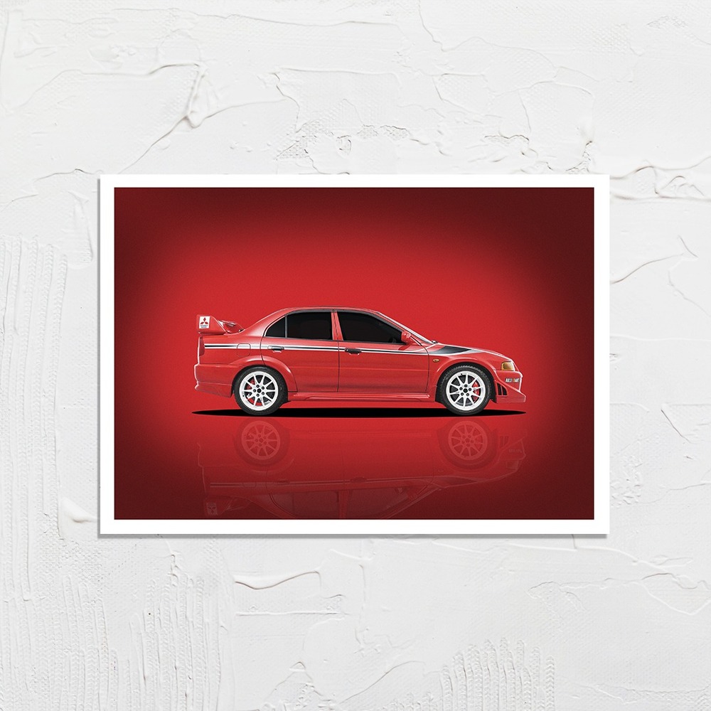 PosterBo Mitsubishi Evolution VI Tommi Makinen Edition Özel Tasarım Dev Poster (59 x 84 cm)