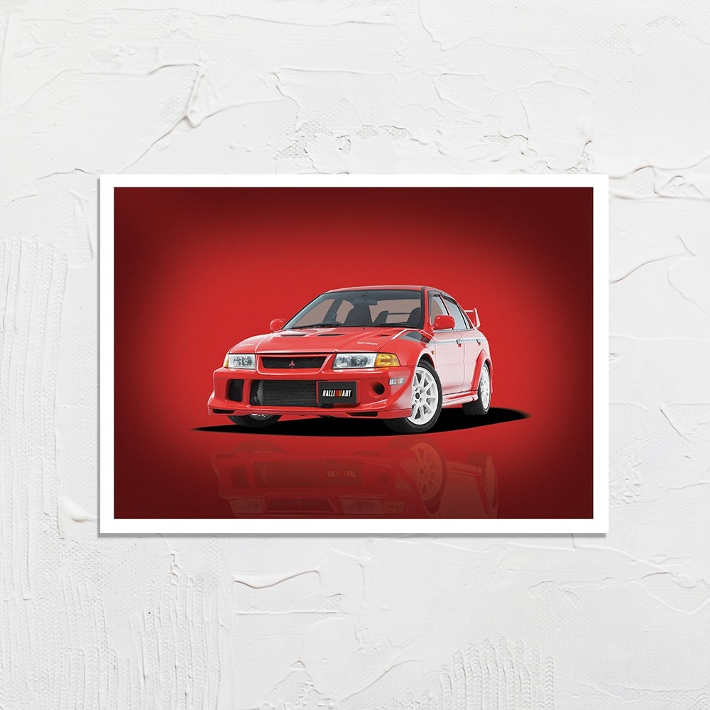 PosterBo Mitsubishi Evolution VI Tommi Makinen Edition Özel Tasarım Dev Poster (59 x 84 cm)
