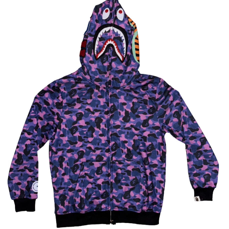 Bape Shark Zip Hoodie Mor | Project Nxtgen