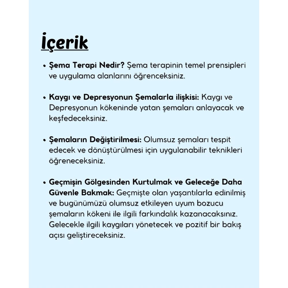 Geçmişin ve Geleceğin Gölgesinde: Şema Terapi İle KAYGI ve DEPRESYONU Yenmek