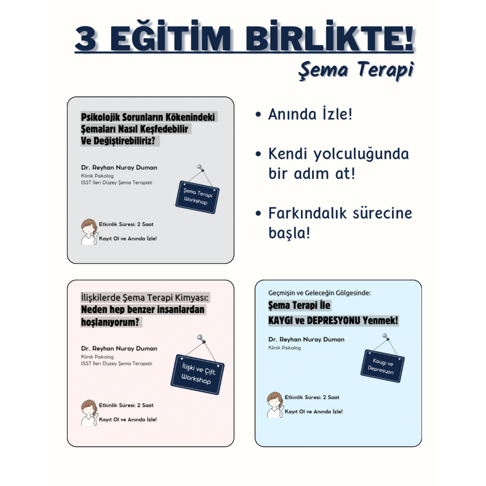 Şema Terapi 3 Eğitim!!
