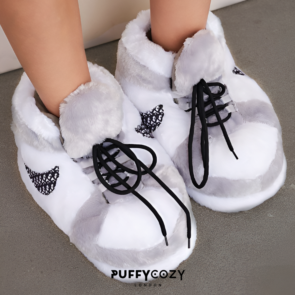 NIKE AIR JR1 DIOR PUFFY™️ SNEAKERS GRİ PELUŞ PANDUF | Puffy Cozy ™️