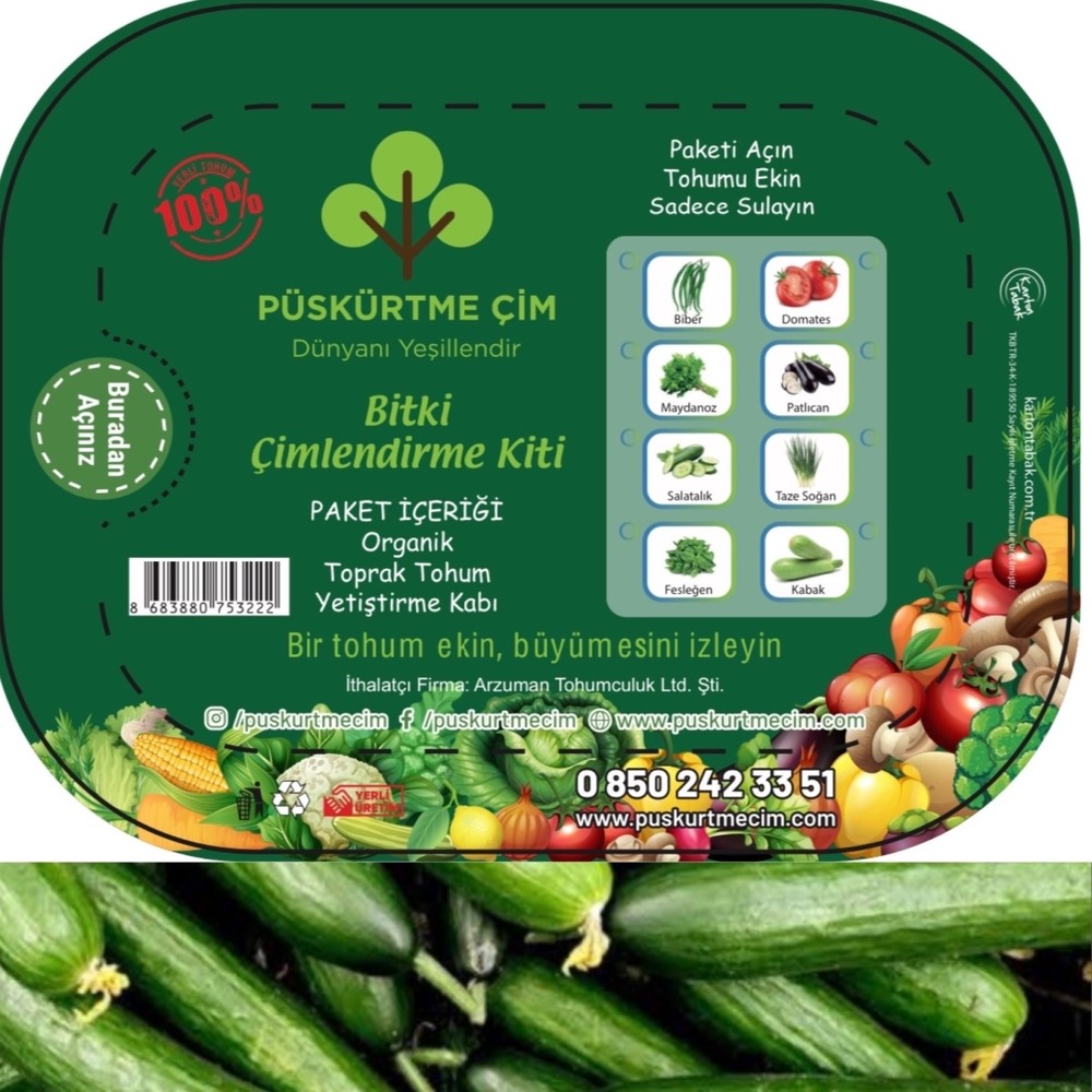 PÜSKÜRTME ÇİM SEBZE KİTİ  (SALATALIK)