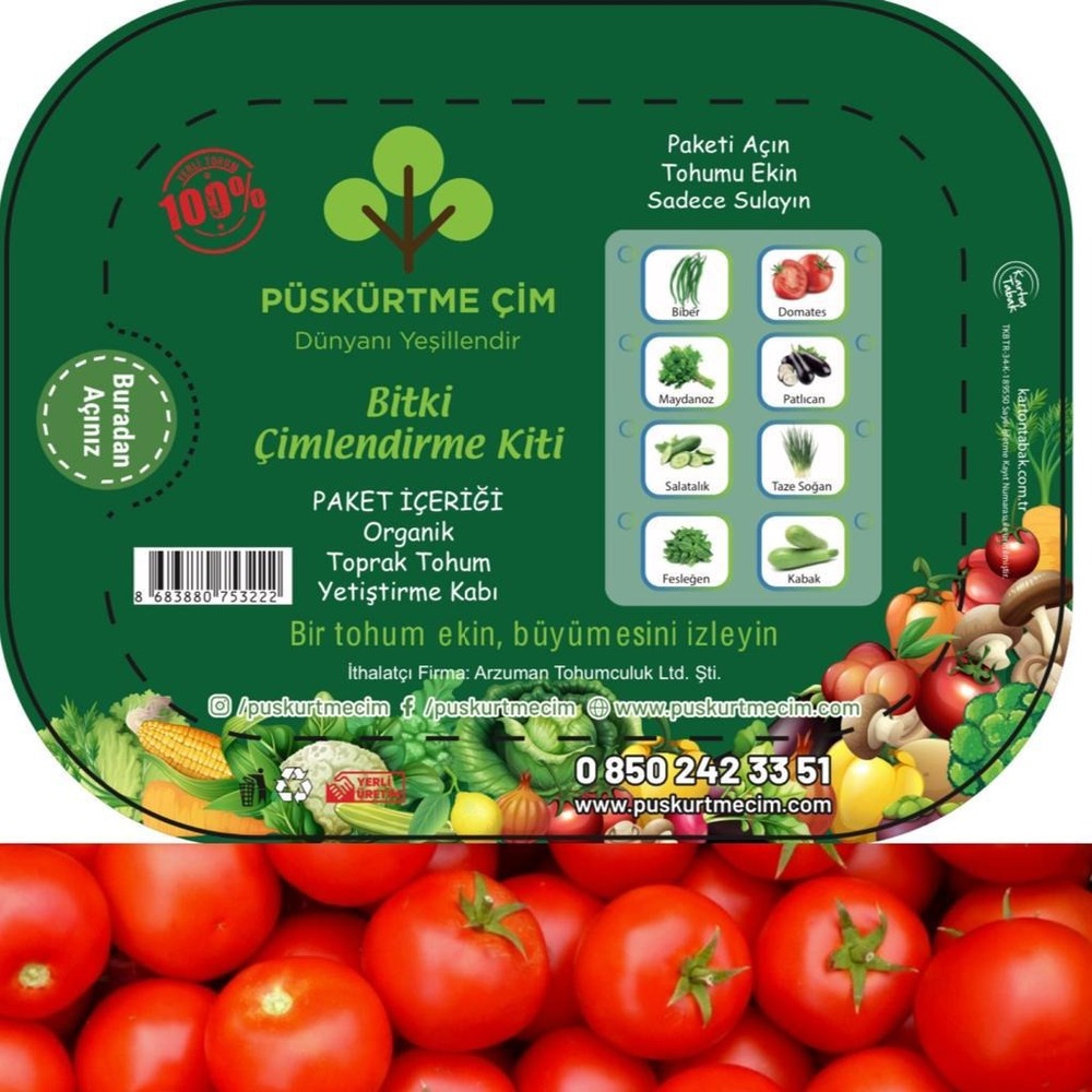 PÜSKÜRTME ÇİM SEBZE KİTİ (DOMATES)