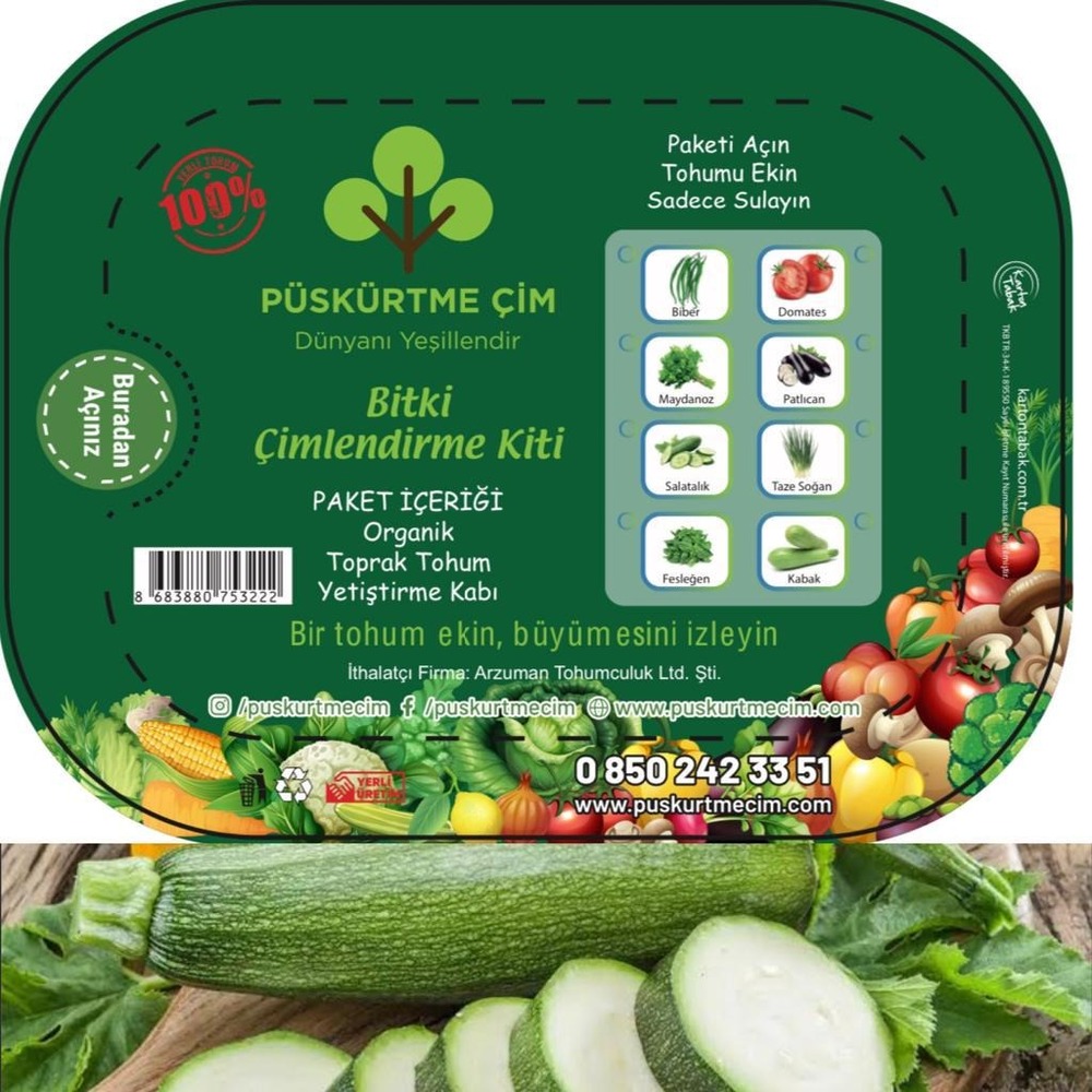 PÜSKÜRTME ÇİM SEBZE KİTİ (KABAK)