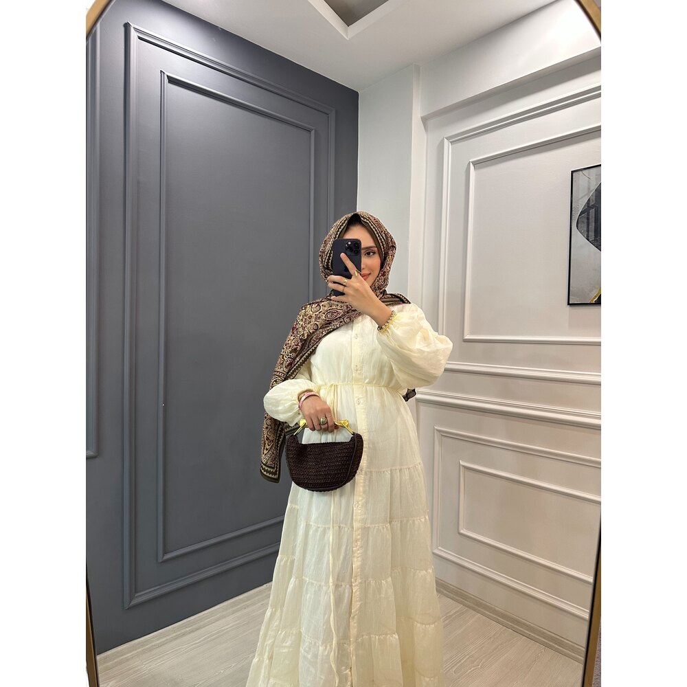 Lessy Elbise Krem | Qaran design