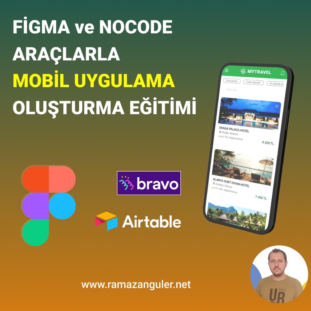 Figma - No Code Araçlar ile Mobile Uygulama Eğitimi