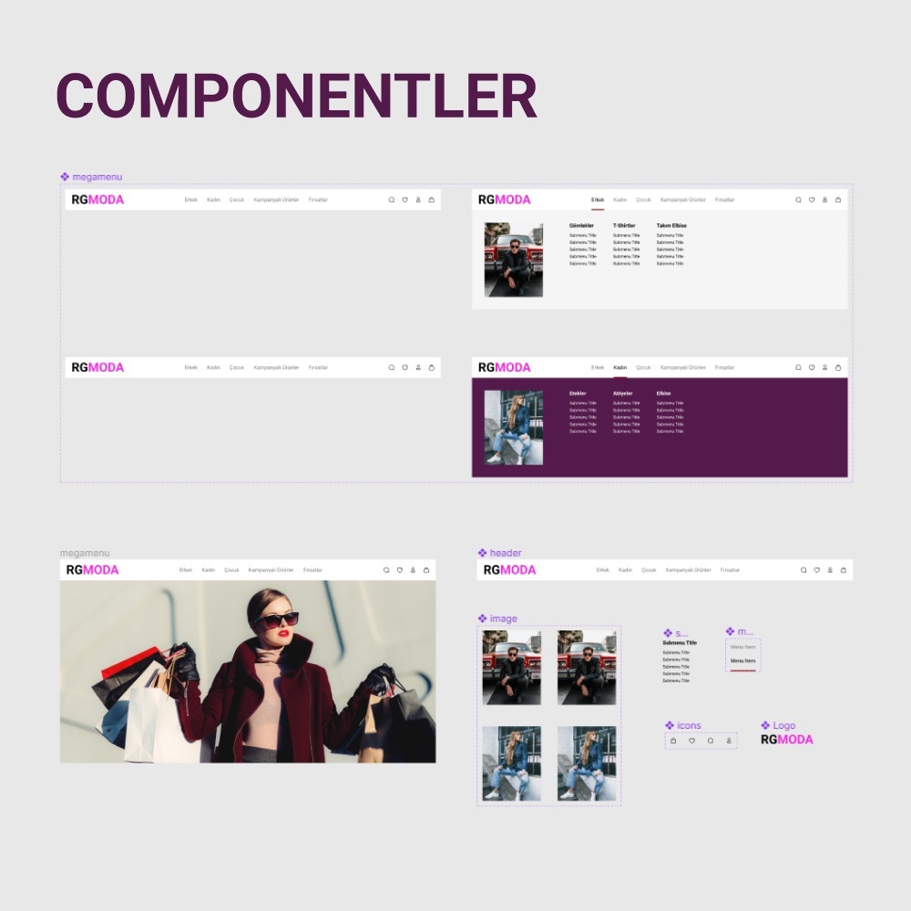 Figma ile Gelişmiş Interactive Mega Menu - Figma Dosyası + Eğitim Videosu