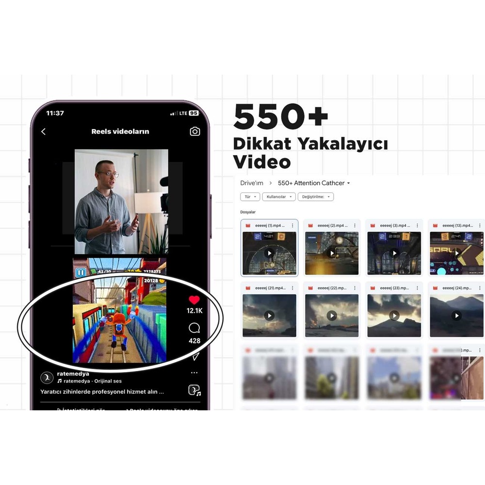 Dikkat Yakalayıcı İkinci Videolar 550+