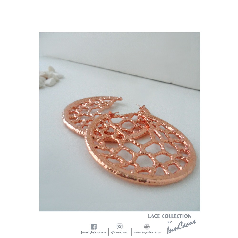 Lace Rose Earrings
