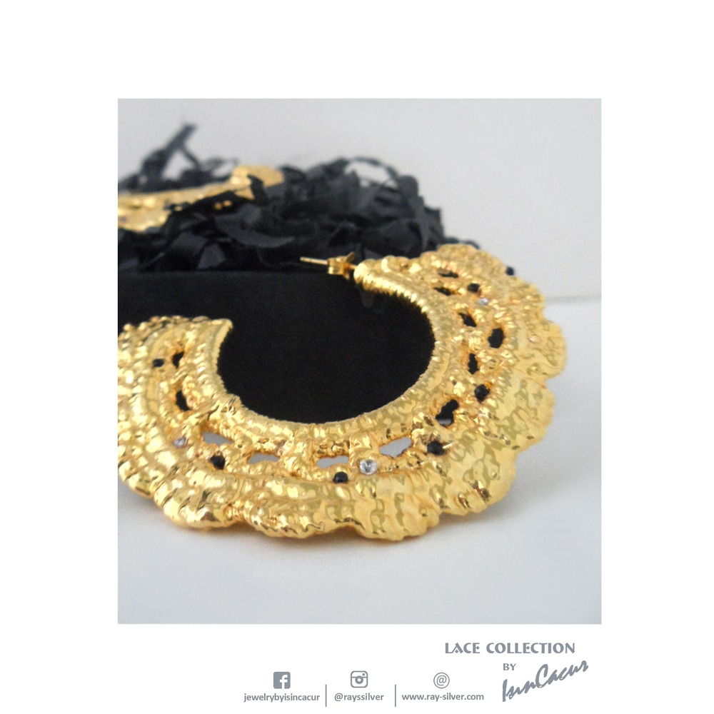 Lace Gold Earrings