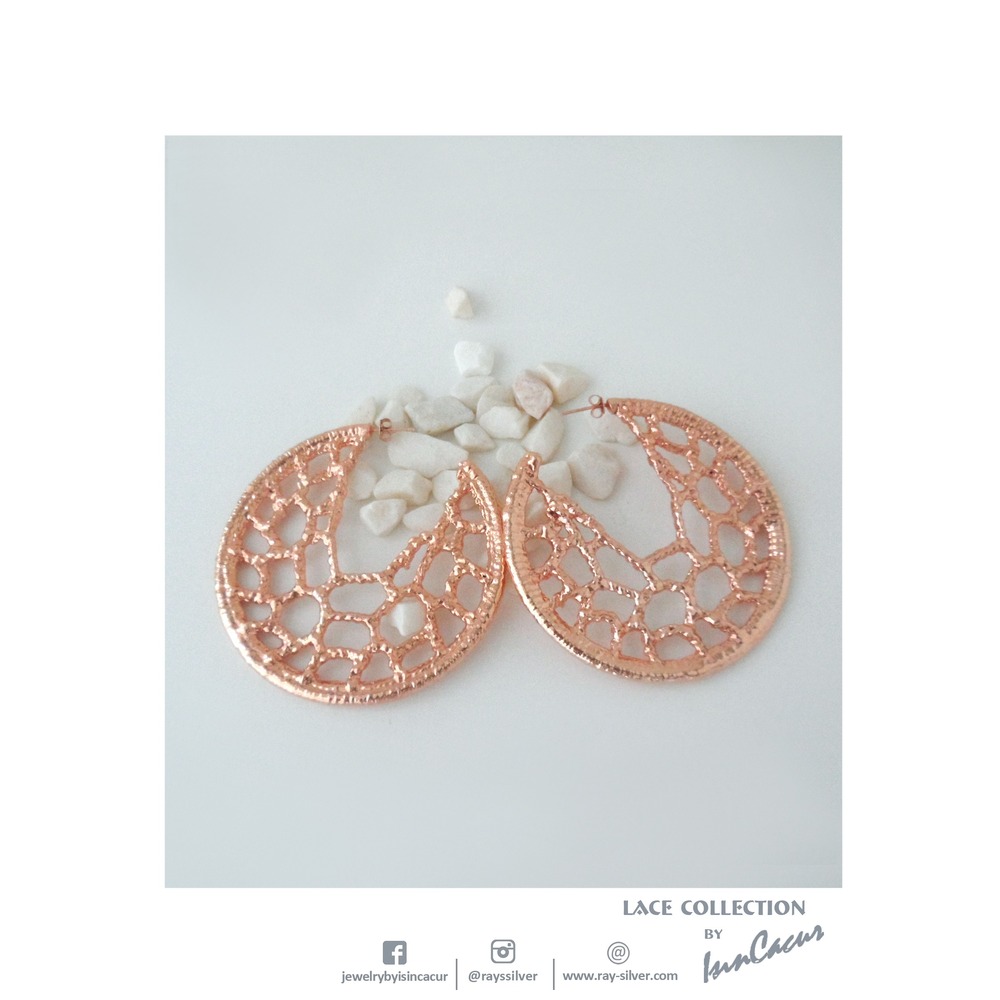 Lace Rose Earrings