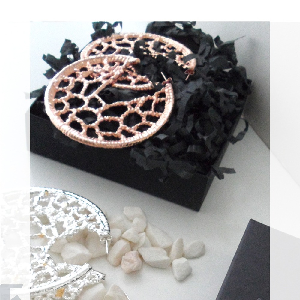 Lace Rose Earrings