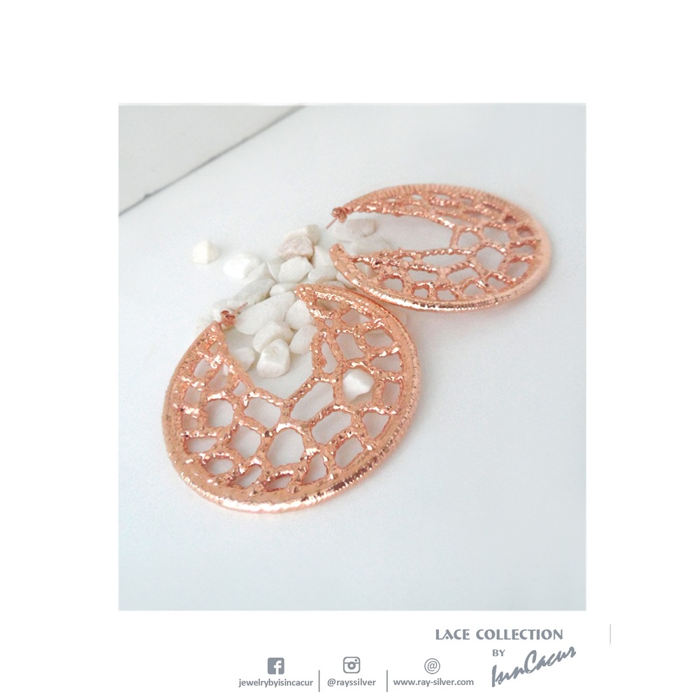 Lace Rose Earrings