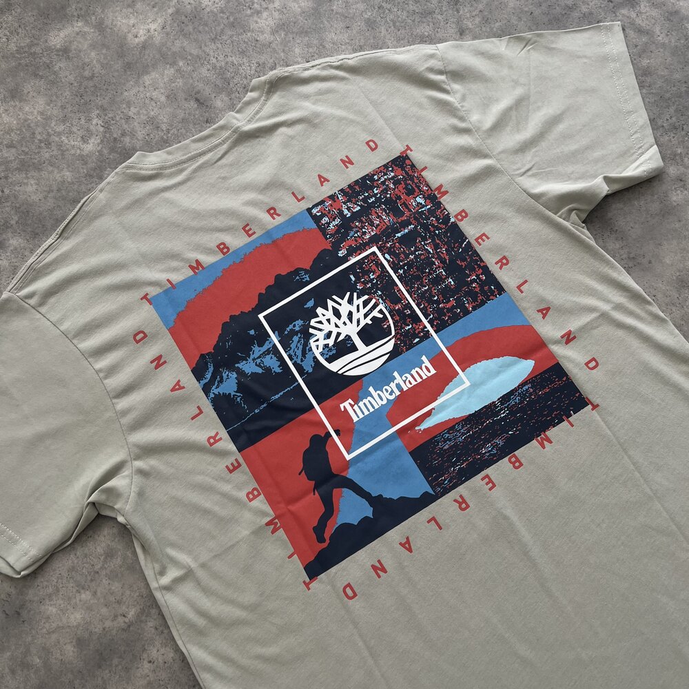 ‼️İNDİRİM TMB. Back Print T-Shirt Grey 8092