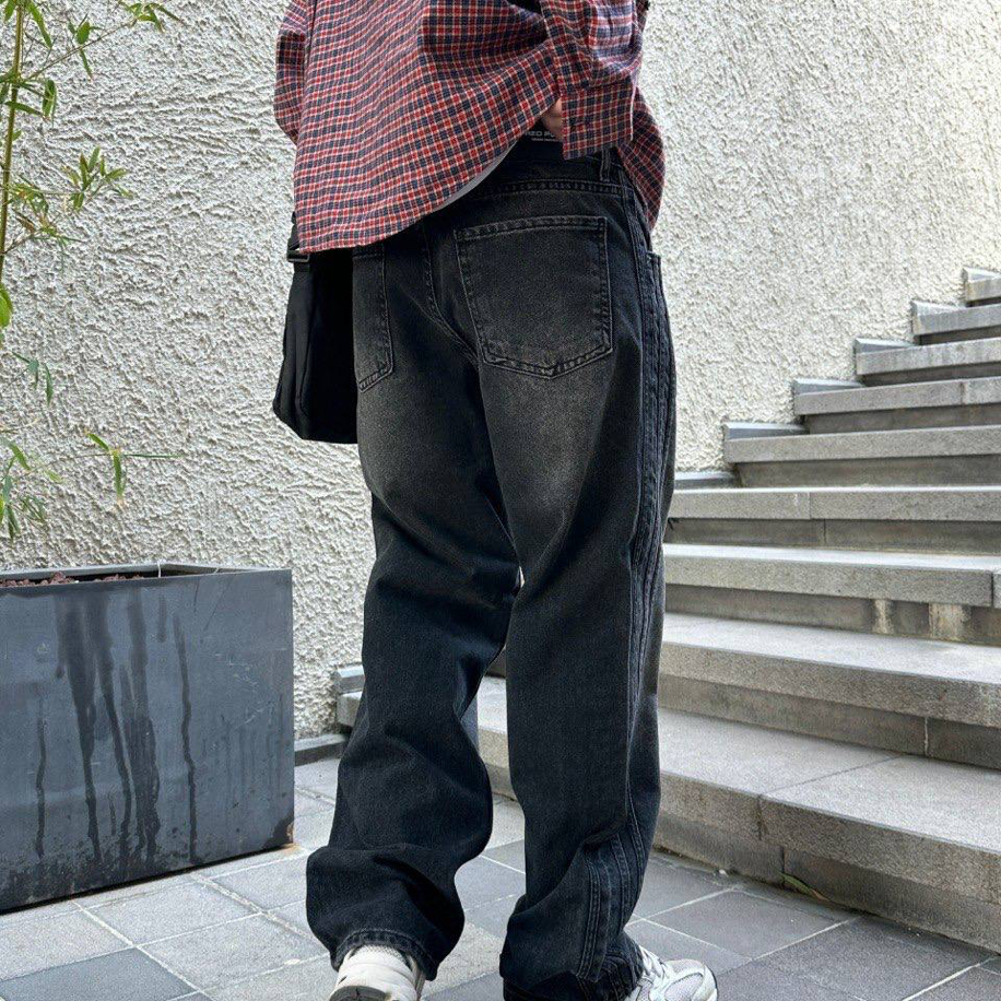 3-Stripes Premium Baggy Kot Pantolon Antrasit