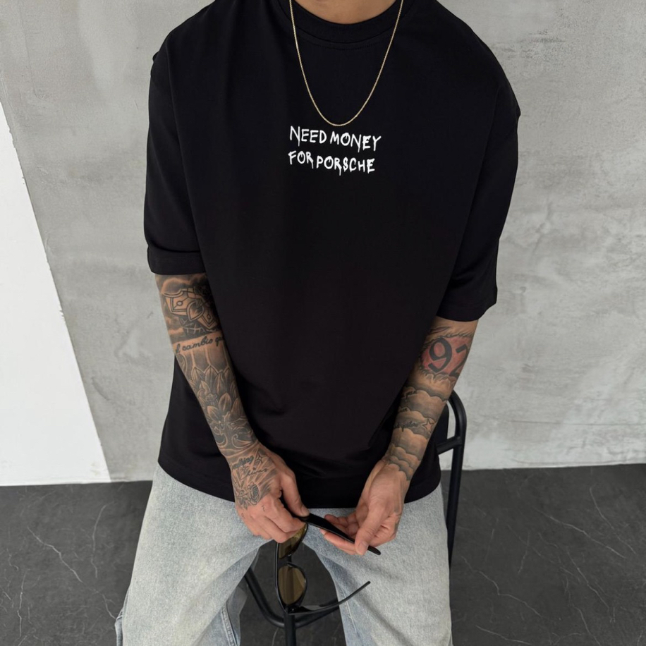 NEED Premium Oversize T-Shirt Siyah 8399