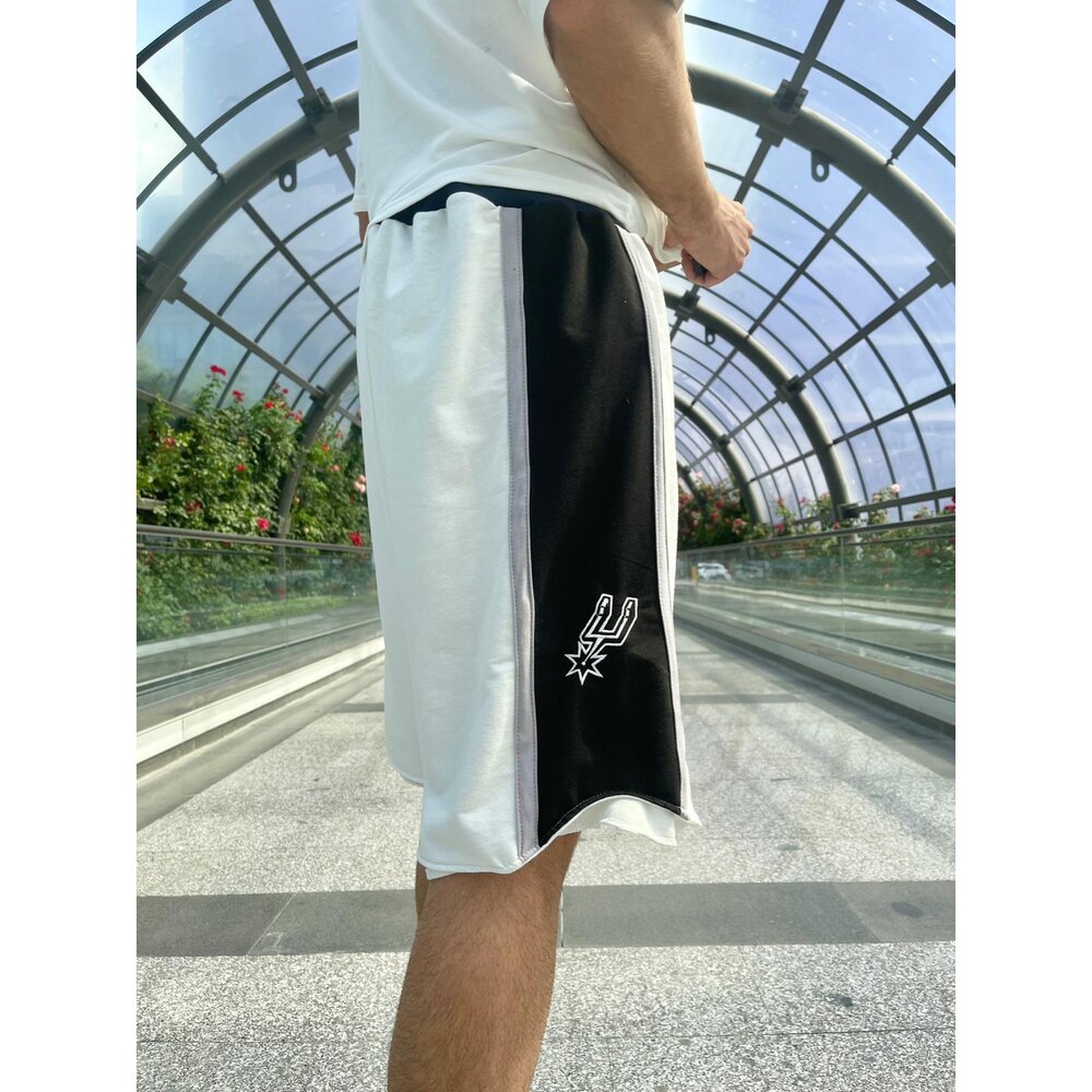 Premium Şort Beyaz-Siyah 8271