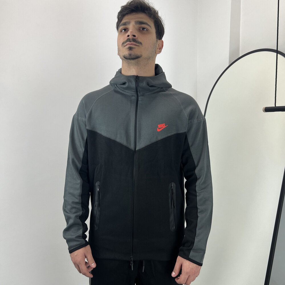 Nike Windrunner Tech Fleece Full Zip Hoodie Füme-Siyah 8370