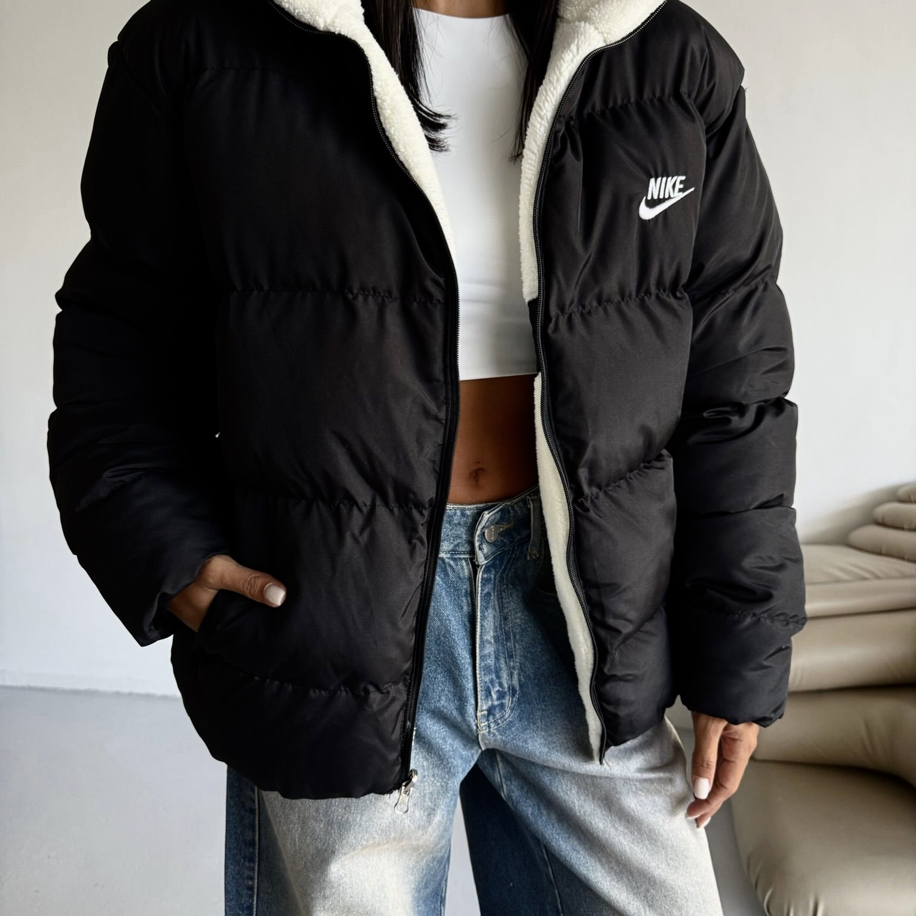 Nike Cross Çift Taraflı Şişme Mont Siyah 8470