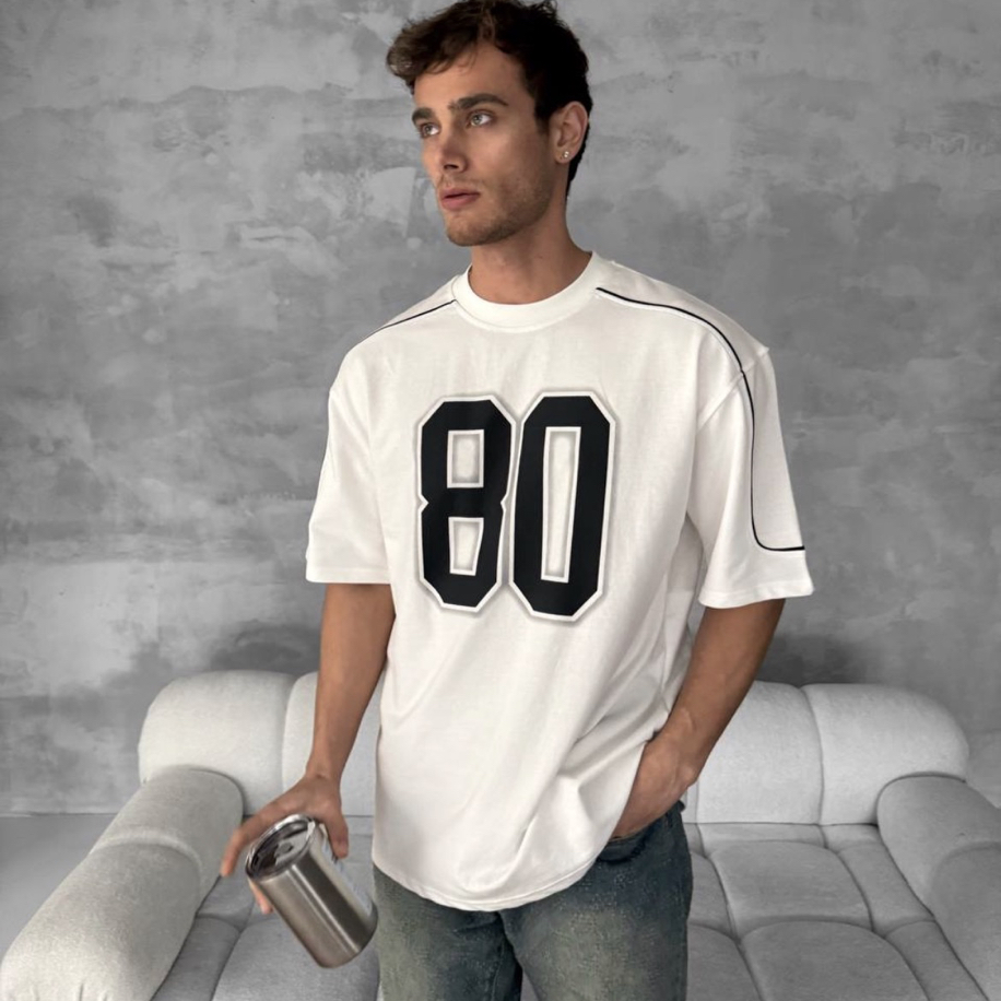 80 Premium Oversize T-Shirt Beyaz 8399