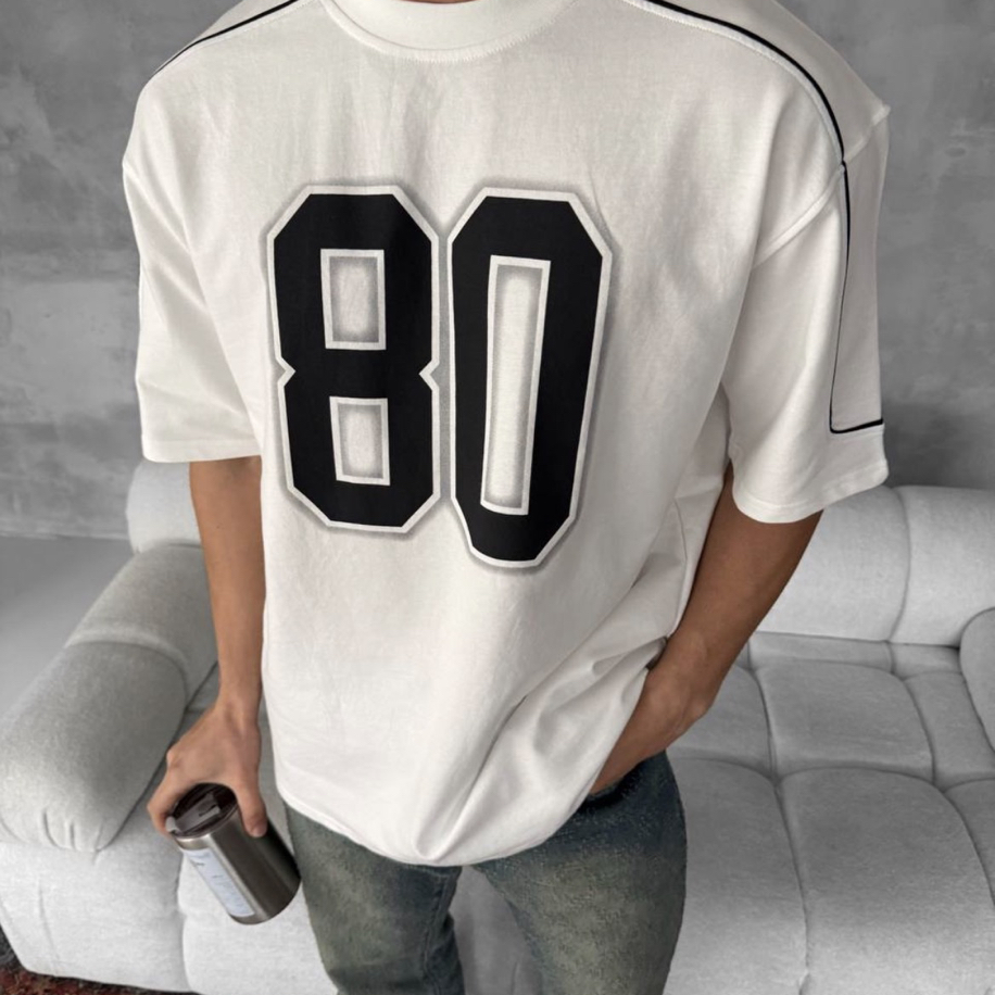 80 Premium Oversize T-Shirt Beyaz 8399