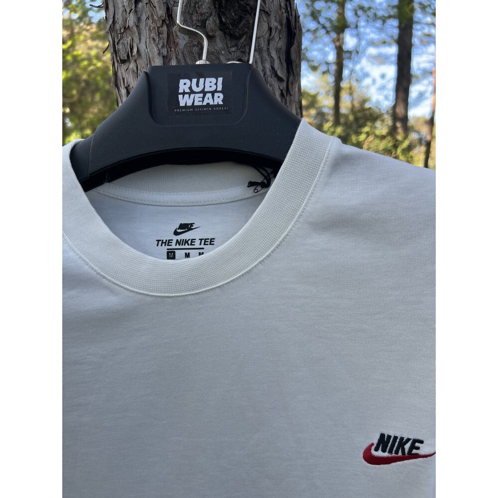 Nike Nakış Logo T-Shirt Beyaz 8401