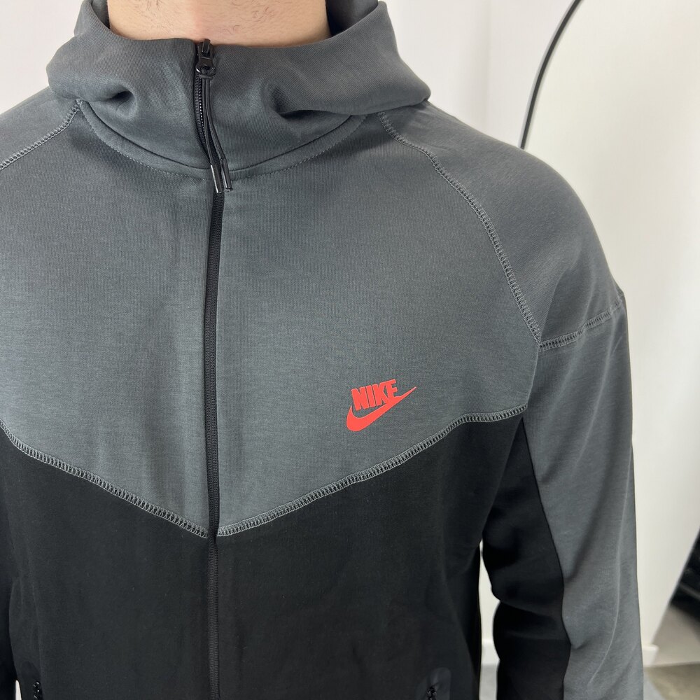 Nike Windrunner Tech Fleece Full Zip Hoodie Füme-Siyah 8370