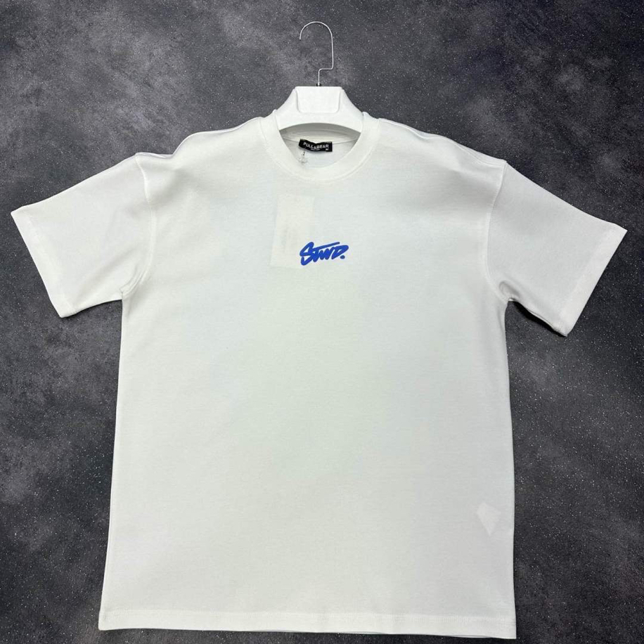 STWD T-Shirt Beyaz-Mavi 8490