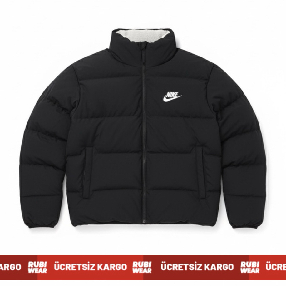 Nike Cross Çift Taraflı Şişme Mont Siyah 8470