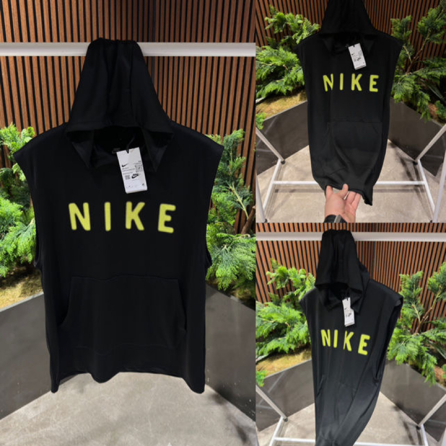 Nike Sıfır Kol Spor T-Shirt Siyah-Sarı