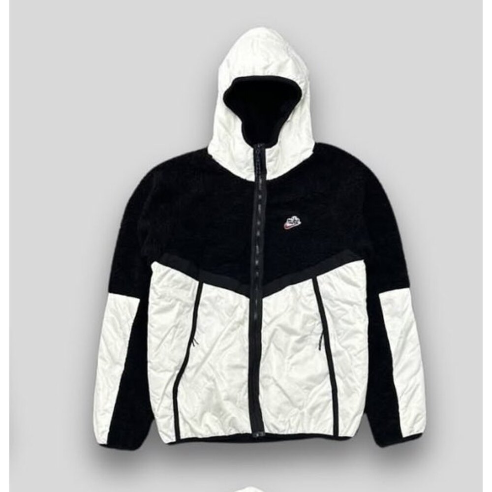 Nike Heritage Sherpa Ceket Beyaz-Siyah 8383