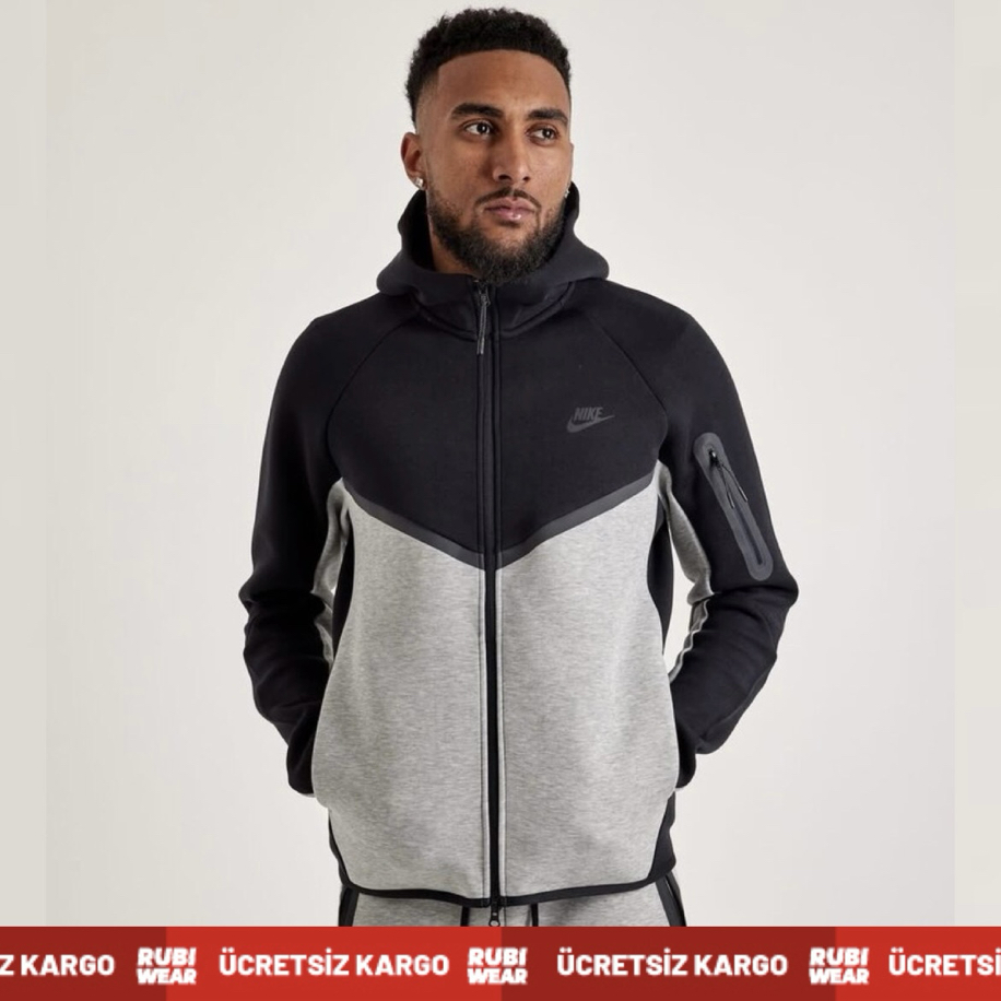 Nike 2025 Tech Fleece Premium Jacket Siyah&Gri 8386