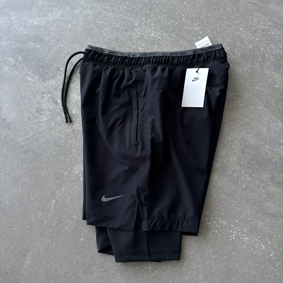 Nike Pro Taytlı Spor Şortu Siyah 8328S
