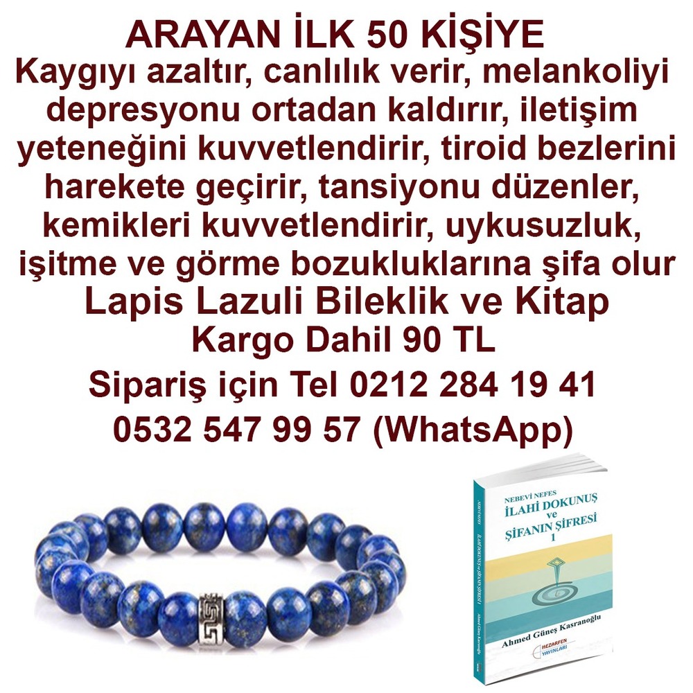 LAPİS LAZULİ TAŞ BİLEKLİK VE KİTAP