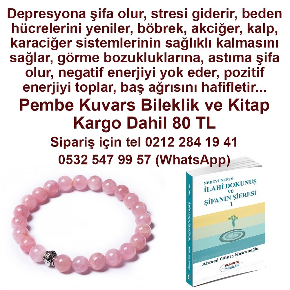 PEMBE KUVARS TAŞI BİLEKLİK VE İLAHİ DOKUNUŞ KİTABI