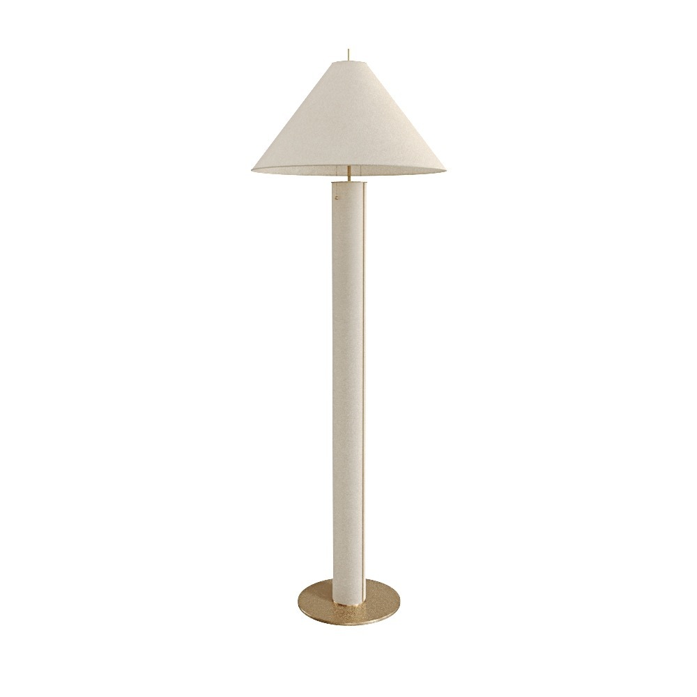 Remi Natural Linen Floor Lamp - Ready 3D Model