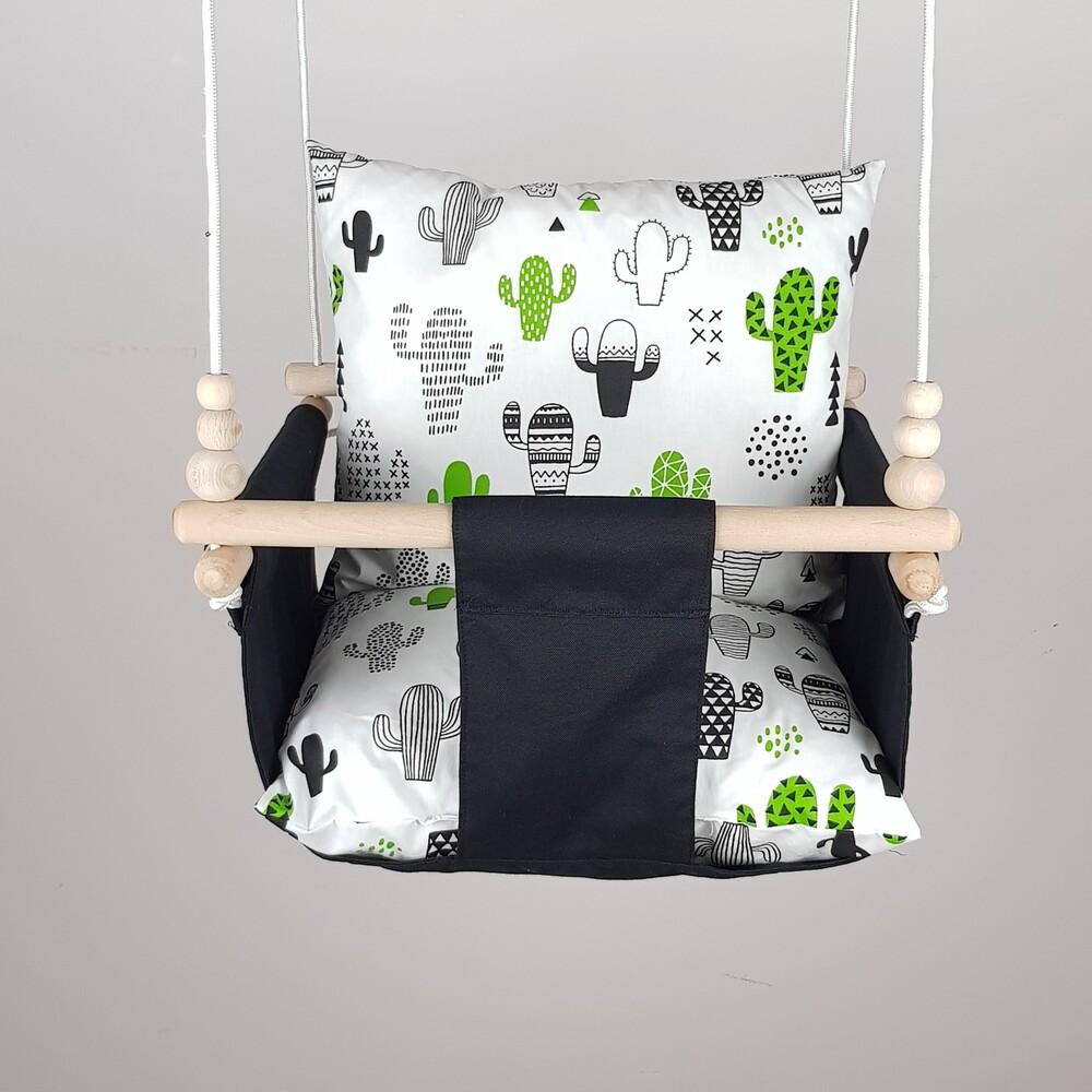 Enjoy Swing - Siyah Kaktüs Desen