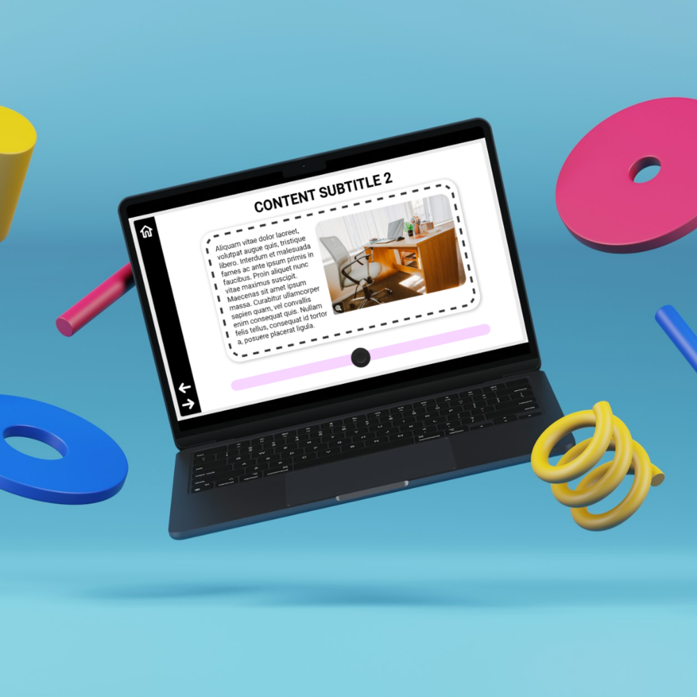 Slider Şeklinde E-Öğrenme Tasarımı Storyline 360 Şablon Dosyası