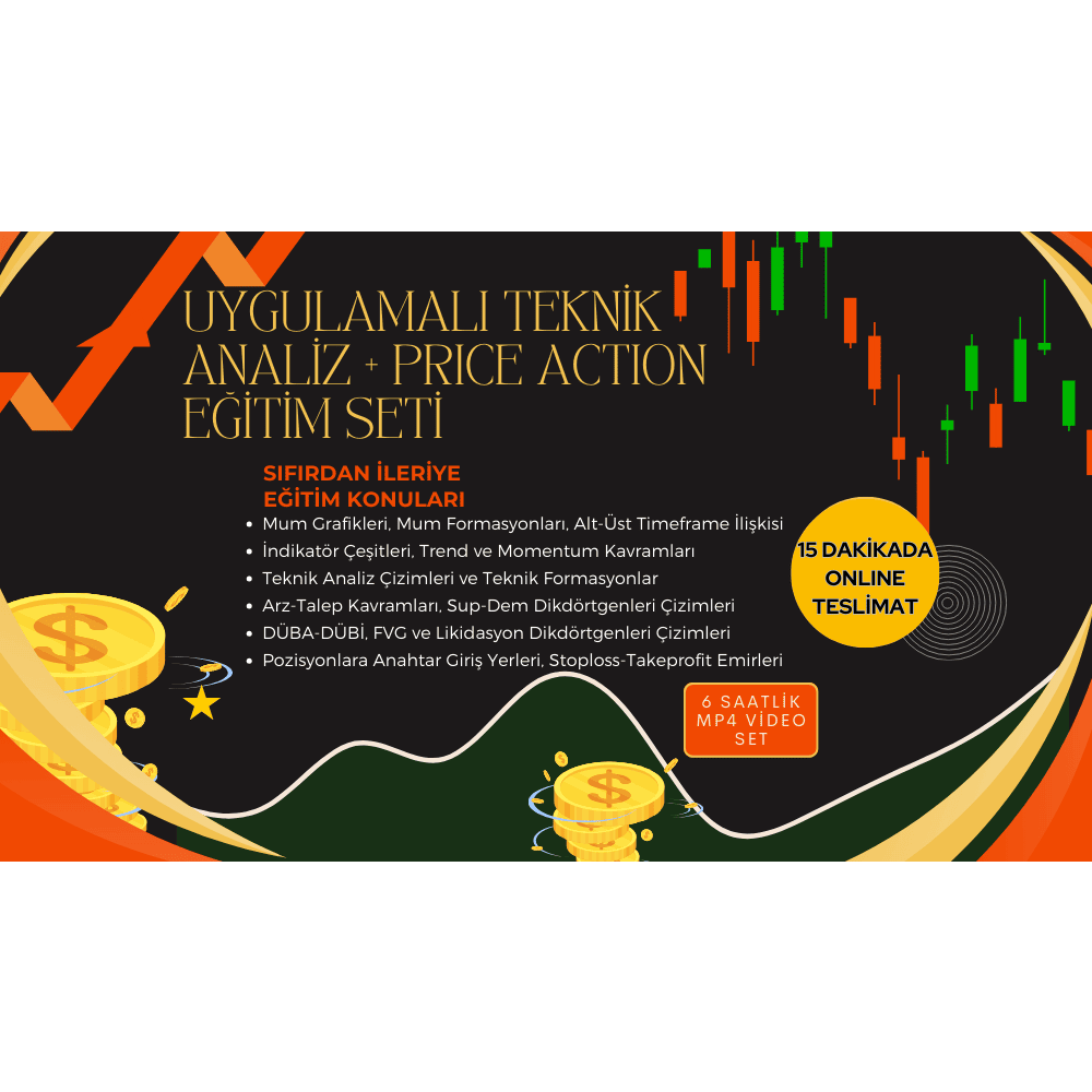 UYGULAMALI TEKNİK ANALİZ VE PRICE ACTION VİDEO EĞİTİM SETİ - 6 SAAT