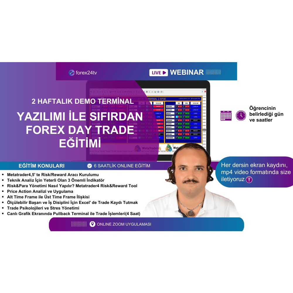 YAZILIM İLE SIFIRDAN UYGULAMALI FOREX DAY TRADE ONLINE EĞİTİMİ