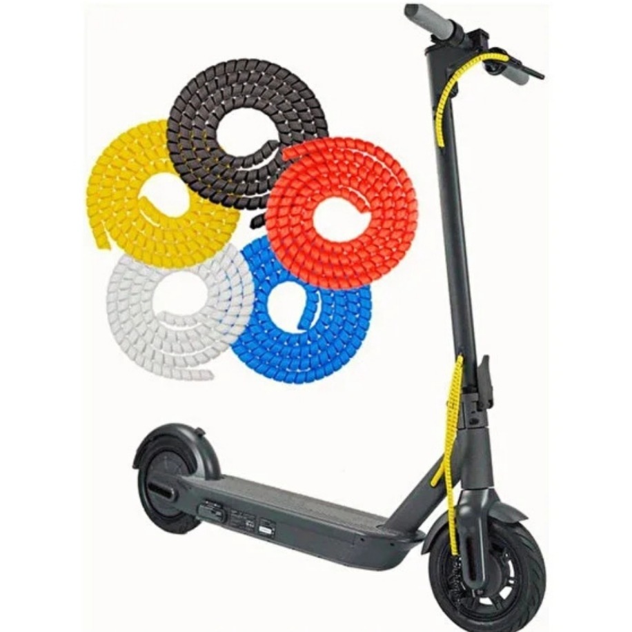 lastik Kablo Koruyucu Scooter, Bisiklet ve Elektronik İçin Uyumlu (1 Metre)
