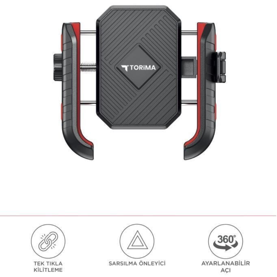 Ayarlanabilir Scooter Telefon Tutucu + Kamera Tutucu