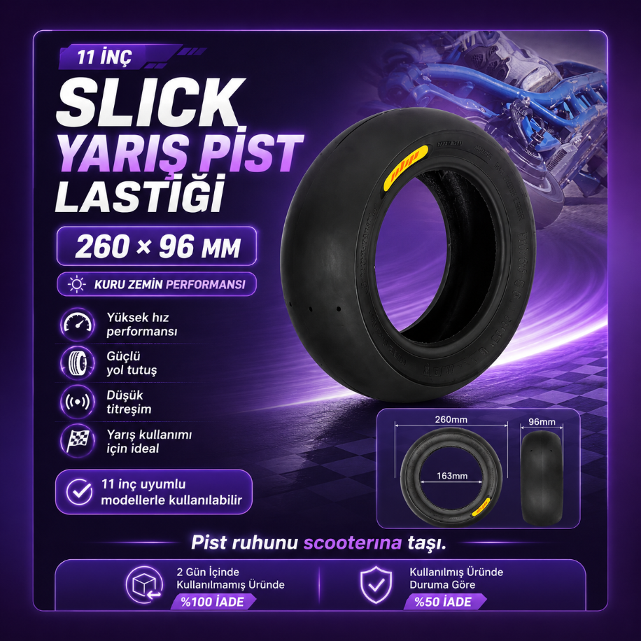 ulip 11 İnç Slick Yarış Pist Lastiği