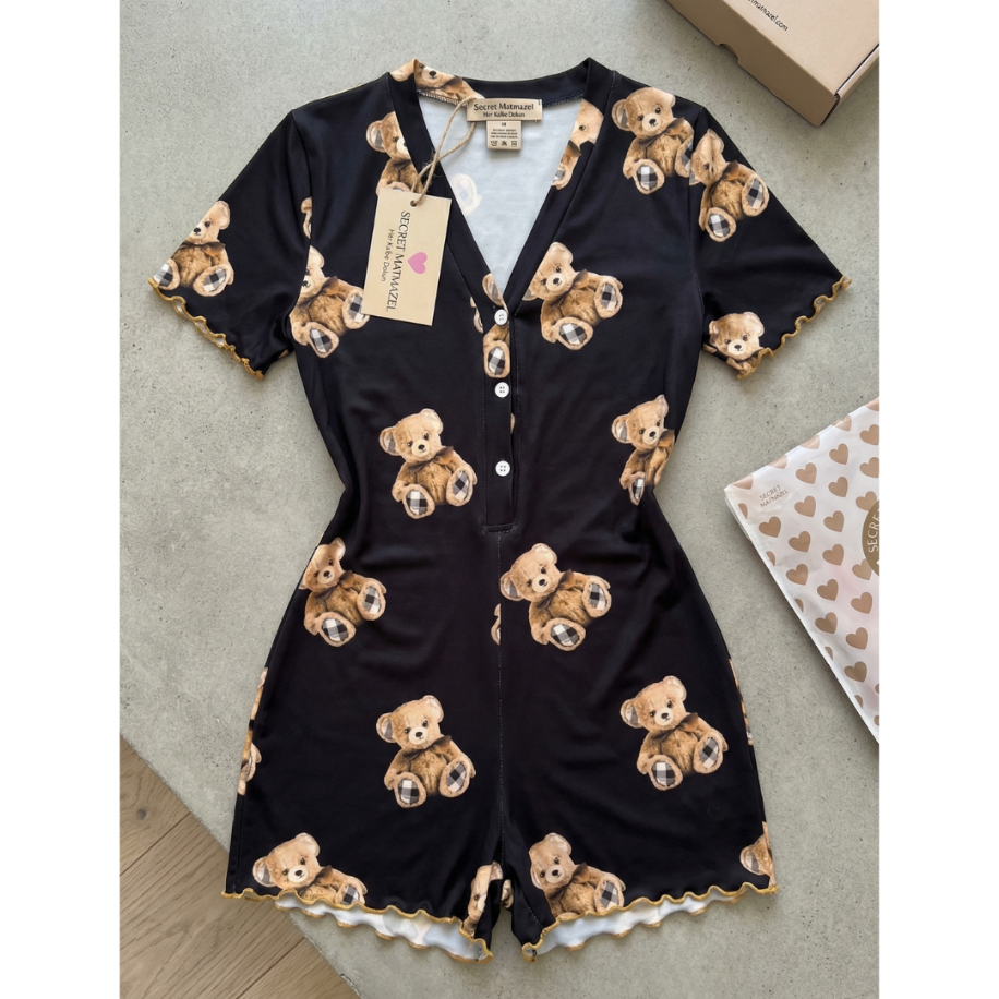 Teddy Mood Ayıcık Desenli Mini Gecelik