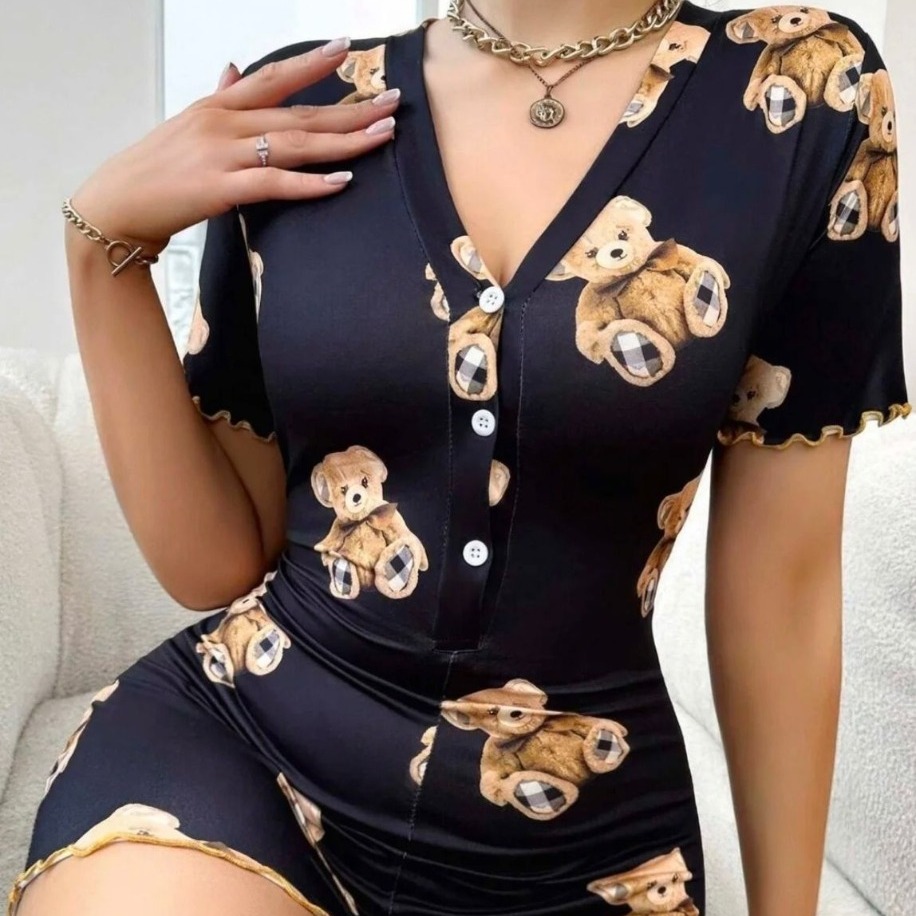 Teddy Mood Ayıcık Desenli Mini Gecelik - 3