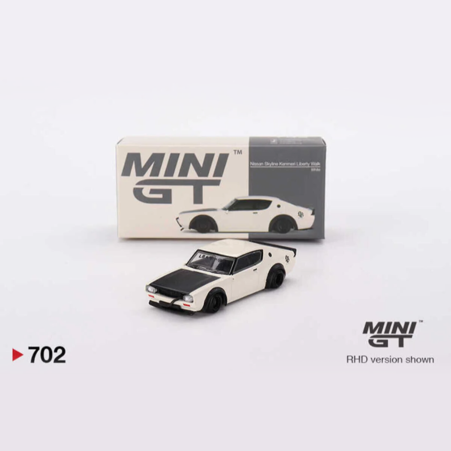 Mini GT 702 Nissan Skyline Kenmeri Liberty Walk White
