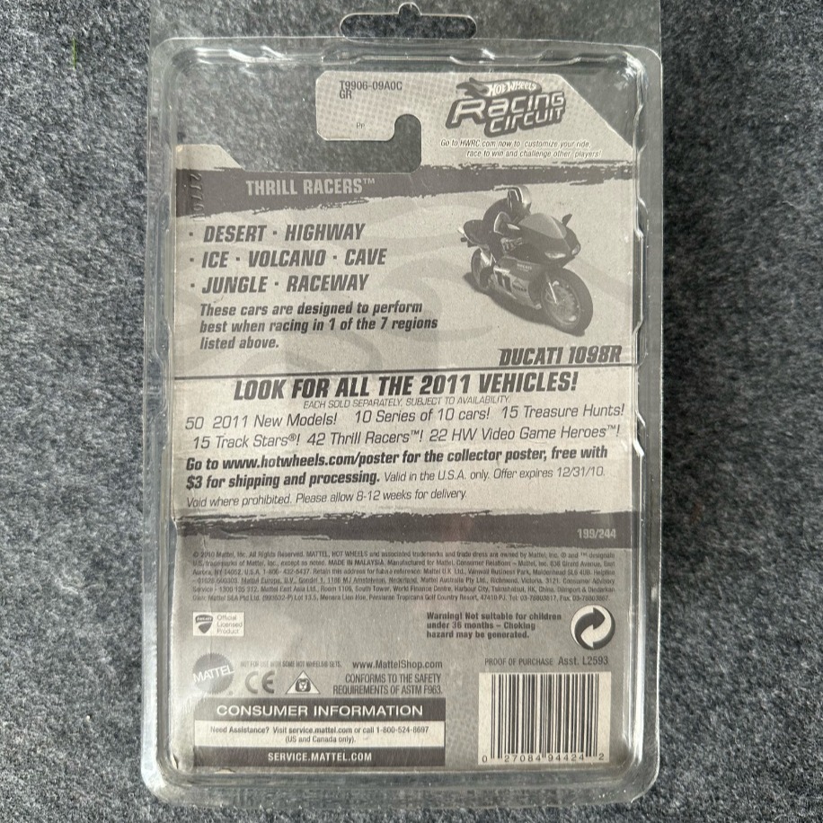 Hot Wheels Thrill Racers Ducati 1098R (2010)